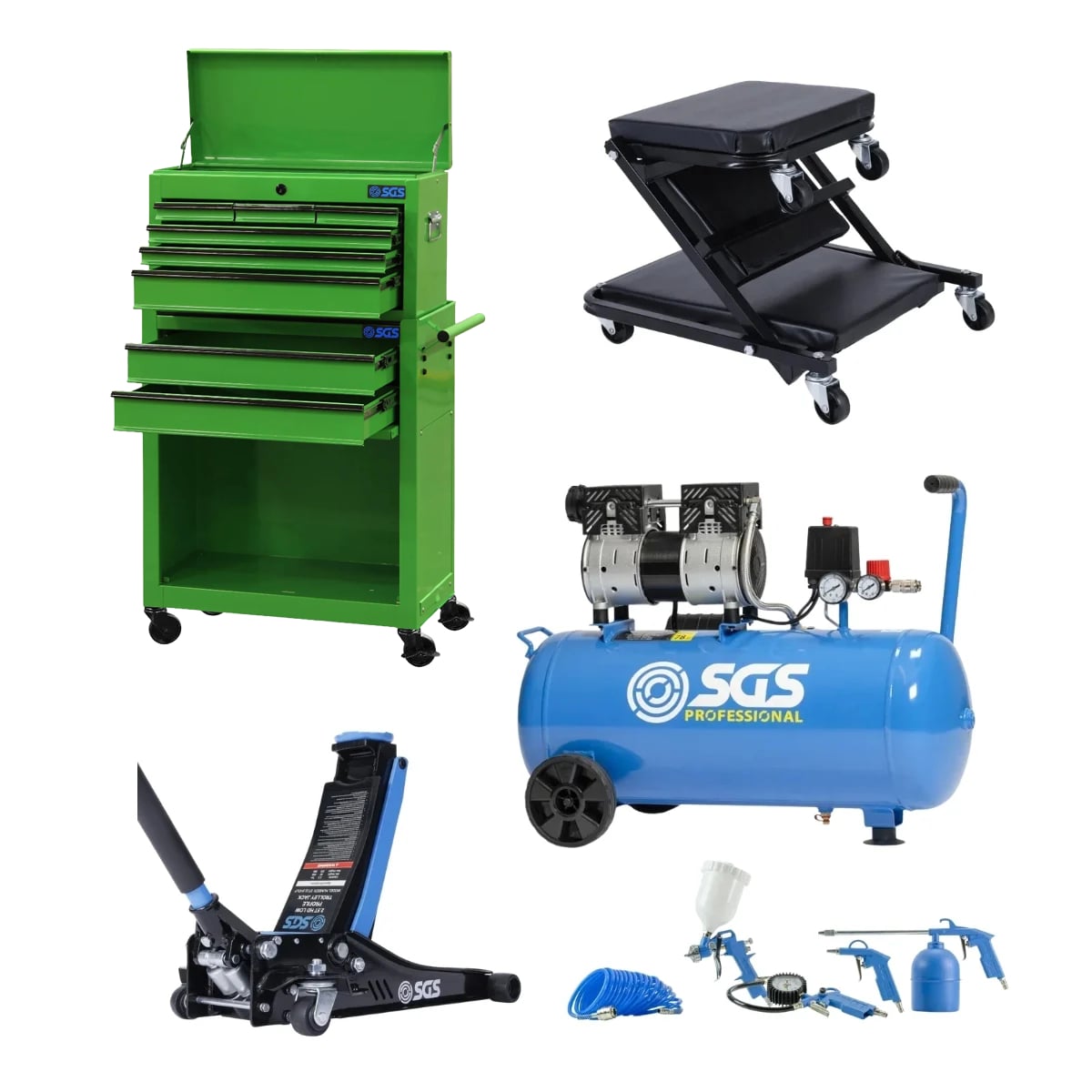 SGS 'Slix' 5 Piece Garage Starter Kit - Green
